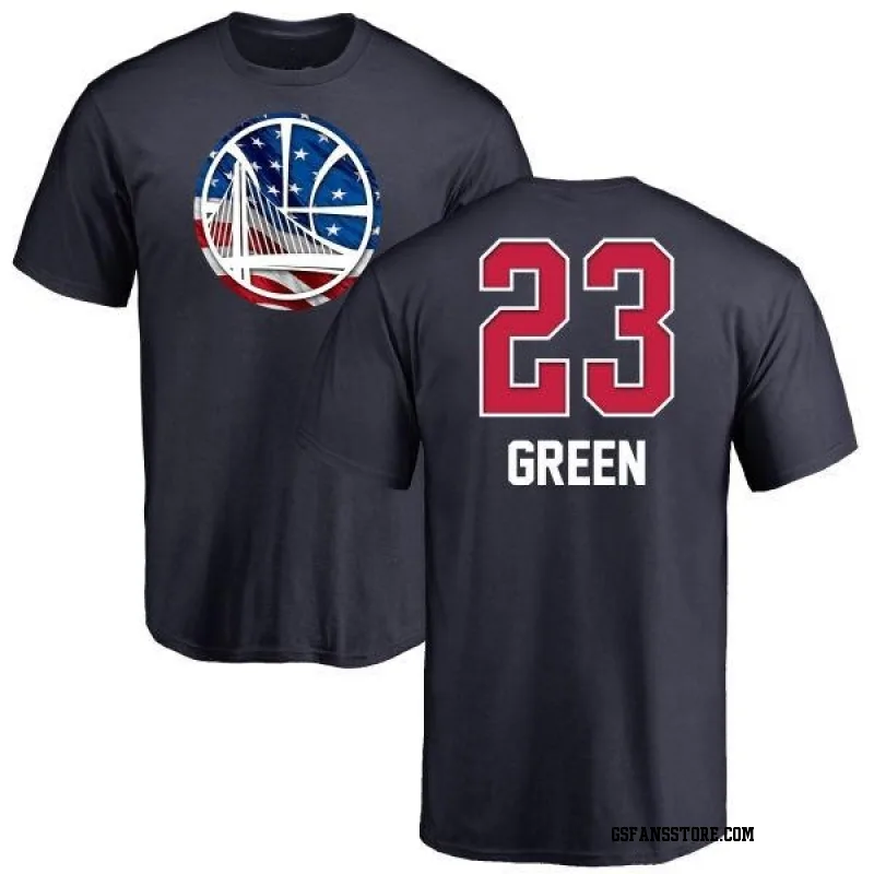 Gold Youth Draymond Green Golden State Warriors Navy Name and Number Banner Wave T-Shirt